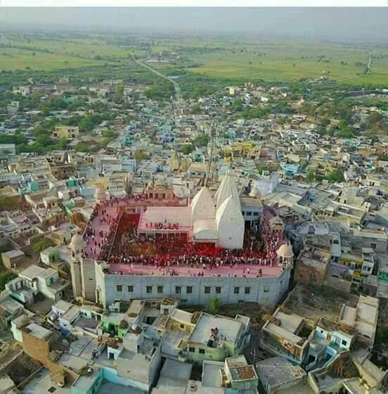 Nandgaon village temple during Holi festival, Braj