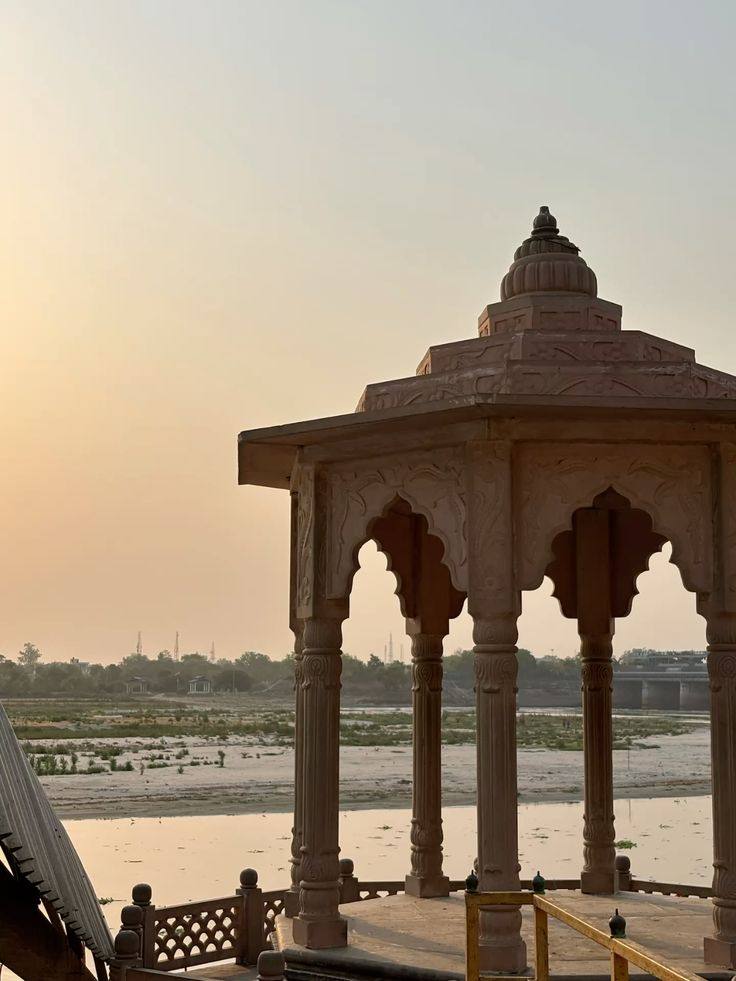 Gokul temple courtyard, birthplace of childhood Krishna